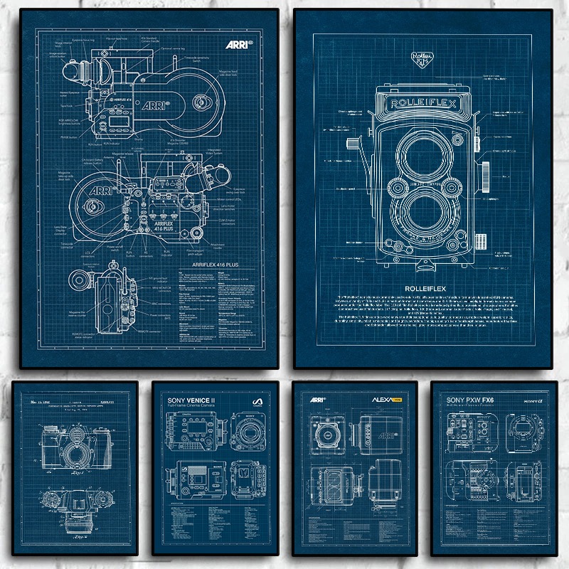 Vintage Leica Camera Blueprint - Photography Camera avaliação e preço